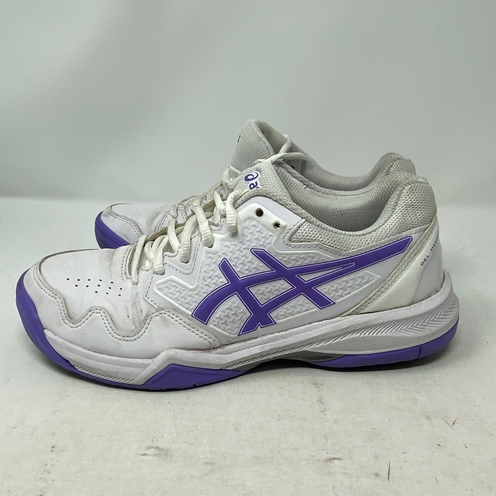 Asics GEL-Dedicate 7 Womens Tennis Shoes US 8 White Purple 1042A167 Sneaker